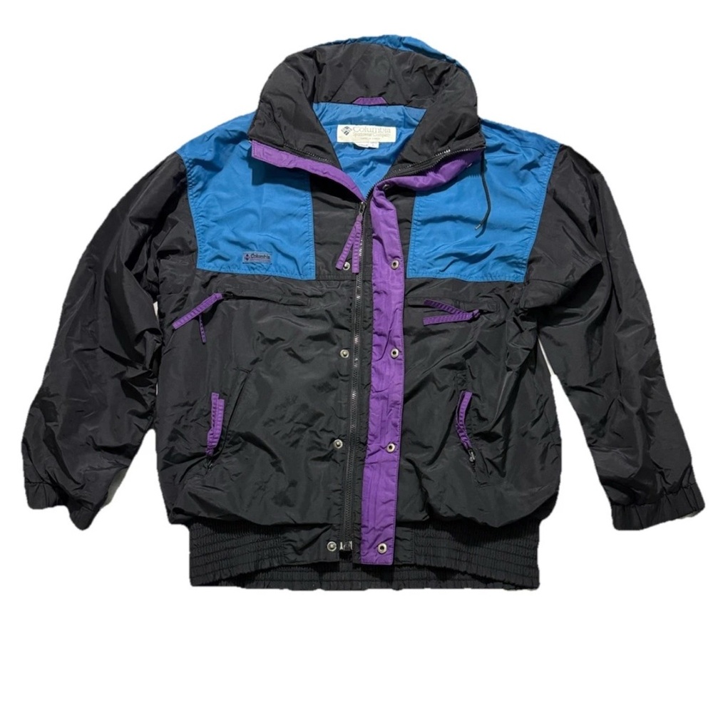 Columbia Jacket Mens M Vamoose Ski Coat Vintage 90s Radial Sleeve Black